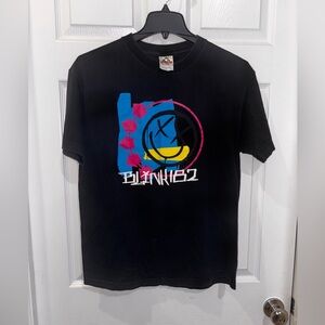 Y2K Blink 182 Mens L Self Titled Punk Music Concert Tour Album Black T Shirt Vtg